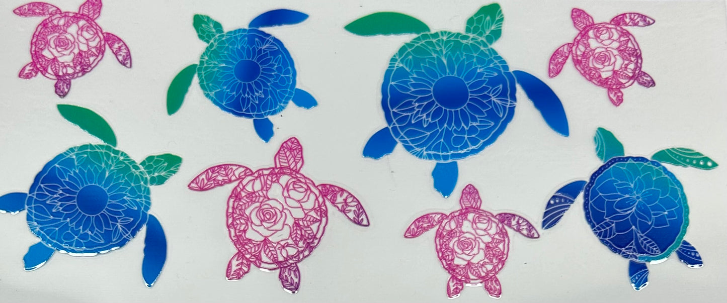 D0125 Pink & Blue Turtles