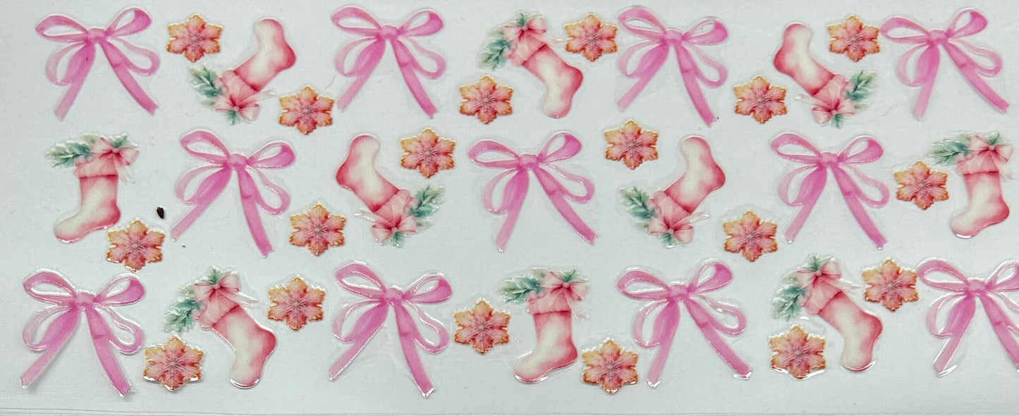 D0149 Pink Stockings & Bows
