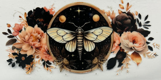 D055 Butterfly with flowers