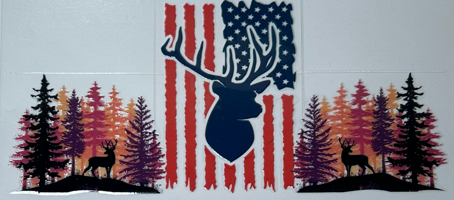 D0390 Deer & Flag