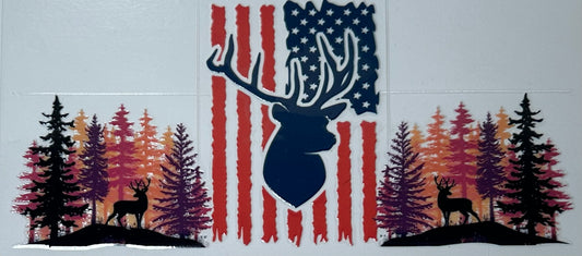 D0390 Deer & Flag